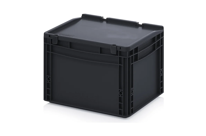 Антистатическая тара (контейнер) Дигрус с крышкой на шарнире 400х300х285 АнК.КШ43.27-С/Д АнК.КШ43.27-С/Д