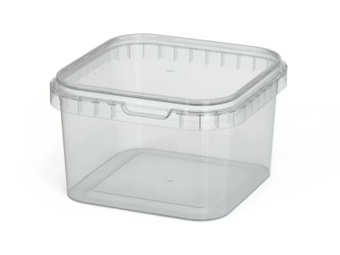 Дигрус Ведро пластиковое 0,85 литра с крышкой, прозрачное ВП-0,85-П/Д ВП-0,85-П/Д