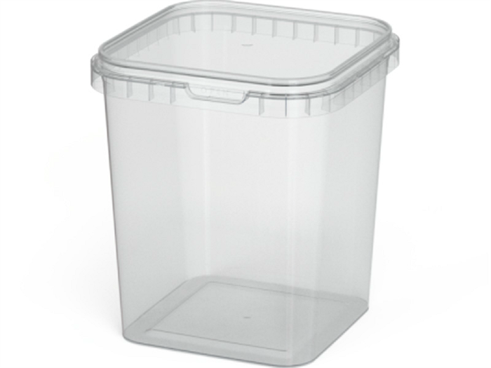 Дигрус Ведро пластиковое 1,5 литра с крышкой, прозрачное ВПк1,5-П/Д ВПк1,5-П/Д