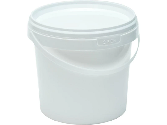 Дигрус Ведро 1,1л. круглое, с белой крышкой ВК-1,1-ПБ/Д