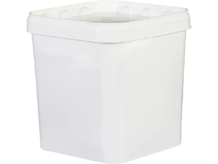 Дигрус Ведро квадратное пластиковое 1 литр с крышкой, белое ВП-1-Кб/Д ВП-1-Кб/Д