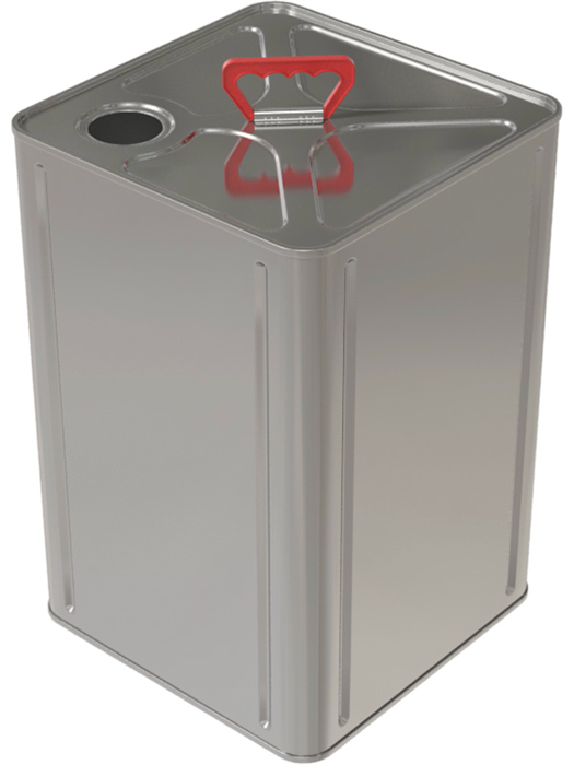 Дигрус Канистра металл 18л квадратная с ручкой пластик с отверстием под берикап. КМК-18-Н/Д