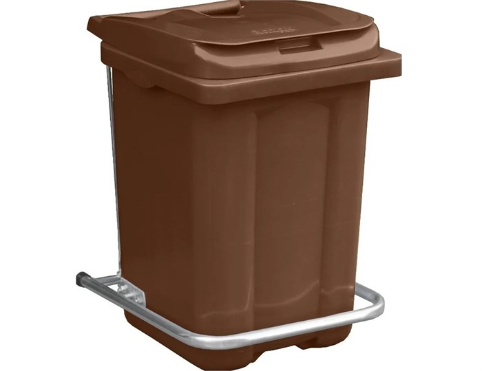 Мусорный контейнер Дигрус 60 л  с педалью  коричневый 22.С29-К/Д 22.С29-К/Д