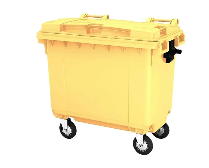 Мусорный контейнер Дигрус 660 л желтый 25.С19-Ж/Д 25.С19-Ж/Д