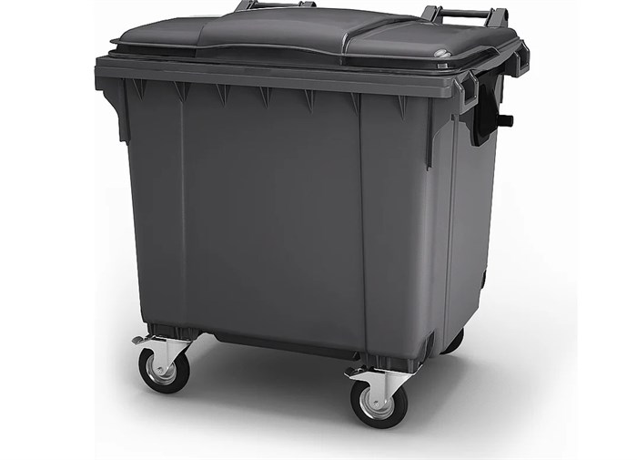 Комплект из 4-х мусорных контейнеров Дигрус 1100 л  в разобранном виде,темно-серый К-29.С19р-ТС/Д К-29.С19р-ТС/Д