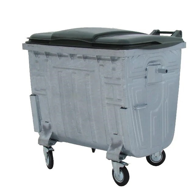 Оцинкованный евроконтейнер Дигрус с пластиковой крышкой 1.1 м3 К-03/Д К-03/Д