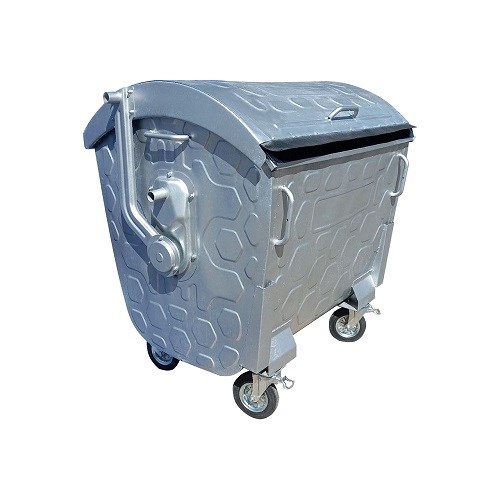 Оцинкованный евроконтейнер Дигрус с полукруглой металлической крышкой 1.1м3 К-01/Д К-01/Д