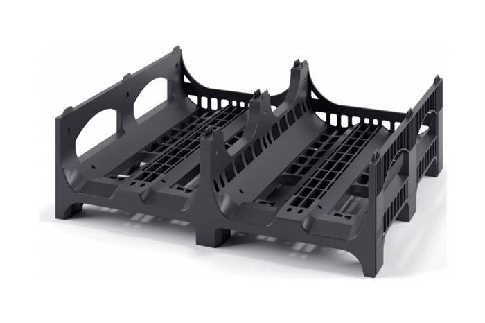 Поддон Дигрус 1200х1000х380 пластиковый перфорированный для 19-литровых бутылей черный П-120.100.38-ПбЧ/Д