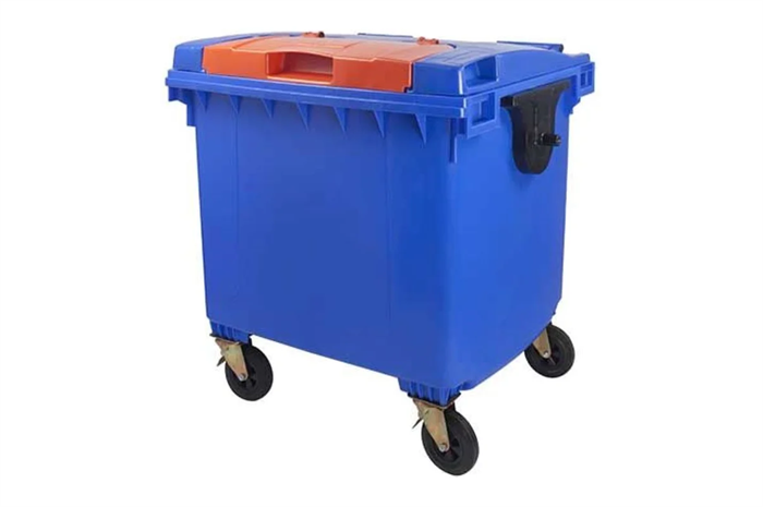 Мусорный контейнер Дигрус 1100л с опцией "Double Lid"синий/оранжевый 29.С19.W-ССО/Д 29.С19.W-ССО/Д