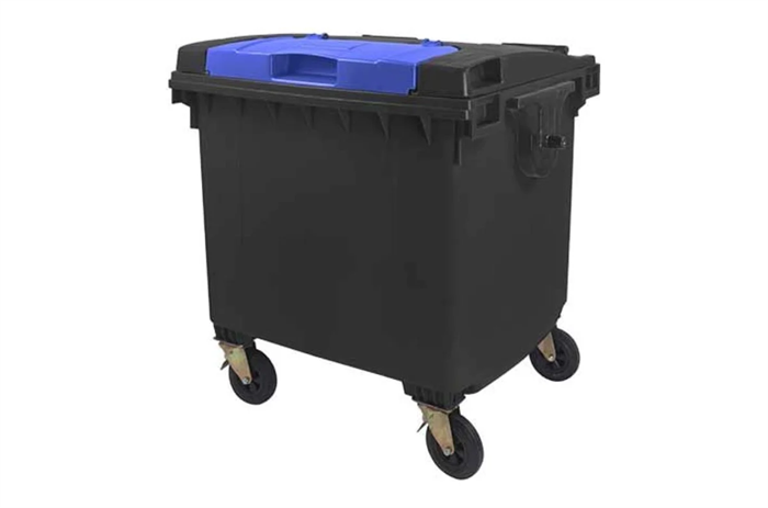 Мусорный контейнер Дигрус 1100л с опцией"Double Lid"серый/синий 29.С19.W-СССин/Д 29.С19.W-СССин/Д