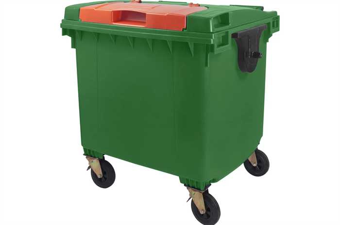 Мусорный контейнер Дигрус 1100л с опцией "Double Lid"зеленый/оранжевый 29.С19.W-ЗЗО/Д 29.С19.W-ЗЗО/Д