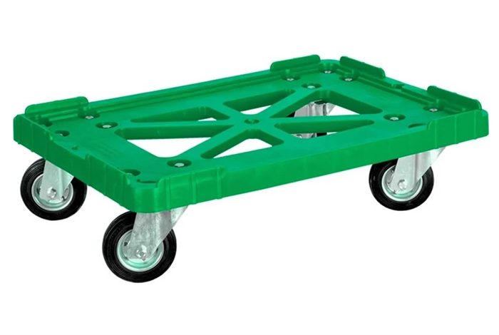 Тележка Дигрус п/э зеленая, колеса резиновые черные Т-6417/КРЧ-З/Д Т-6417/КРЧ-З/Д