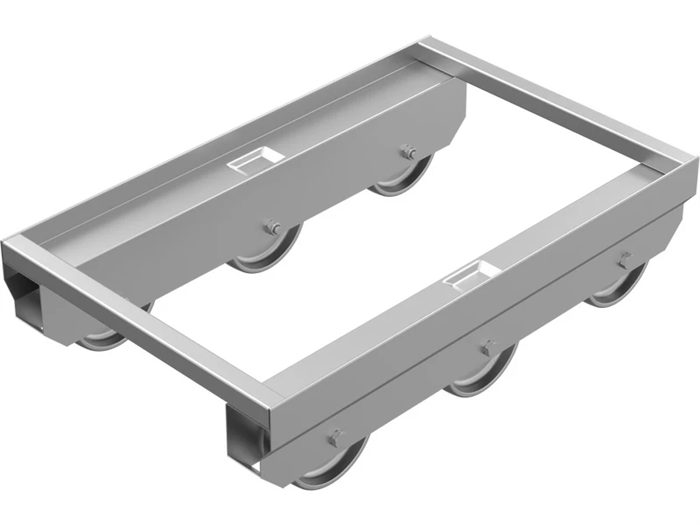 Дигрус Тележка 600х400х166 для ящиков из нержавеющей стали, 6 п/п колес арт Т-600х400х166-Н/Д Т-600х400х166-Н/Д