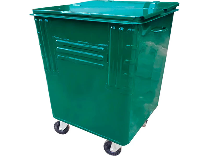 Дигрус Контейнер металл 750л. для ТБО, с крышкой, на колесах, усиленный. арт КМ-750-ККУЗ/Д КМ-750-ККУЗ/Д