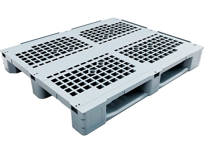 Дигрус Паллет п/э 1200х1000х157 перфорированный, на 3-х полозьях цв. серый, арт. Ппэ-120х100х15-ПС/Д Ппэ-120х100х15-ПС/Д