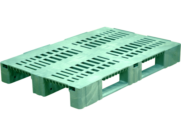 Дигрус Паллет 1200х800х150 перфорированный (версия 2), на 3-х полозьях зеленый ПП-12х80х15-В2З/Д