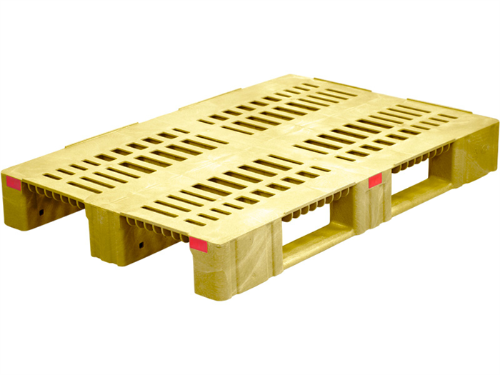 Дигрус Паллет 1200х800х150 перфорированный усиленный (версия 2), на 3-х полозьях желтый ППу-В2Ж/Д