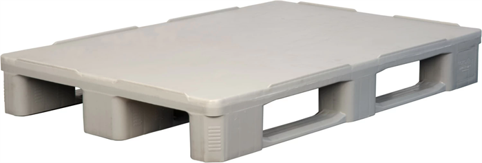 Дигрус Паллет 1200х800х160 мм (усиленный с плоской на 3-х полозьях) гигиенический, серый ПУ-12х80х16-ГС/Д