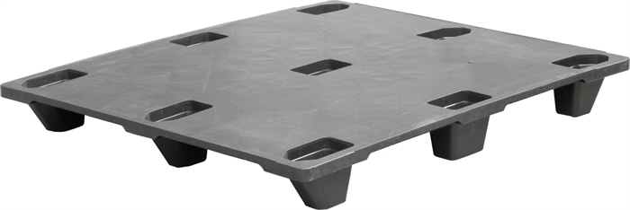 Дигрус Паллет 1200х1000х130 мм (сплошной на 9 ножках) черный арт ПС-12х10х13-Ч/Д ПС-12х10х13-Ч/Д