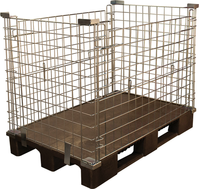 Дигрус Контейнер металлический оцинкованный на паллете 1200х800х1030 мм арт КМО-120х800х103-К/Д КМО-120х800х103-К/Д