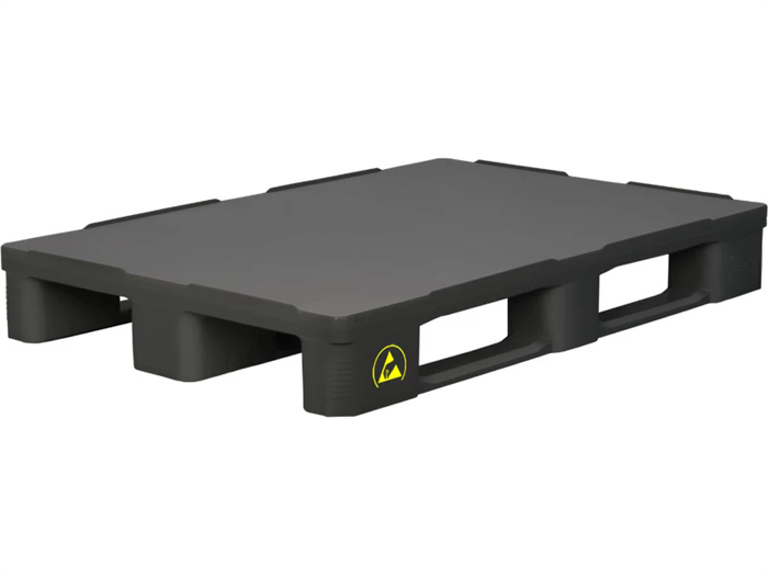 Дигрус Паллет 1200х800х160 мм (сплошной на 3-х полозьях) антистатический черный ПС-12.80.16-АнтЧ/Д ПС-12.80.16-АнтЧ/Д