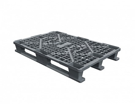 Дигрус Поддон перфор пластиковый 1200х800х150 на 3-х полозьях серый арт ППП-120х80х15-3ПС/Д ППП-120х80х15-3ПС/Д