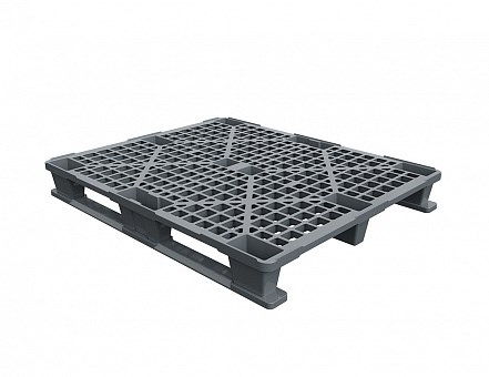 Дигрус Поддон перфор пластиковый 1200х1000x150 на 2-х полозьях серый арт ППП-120х100х15-С/Д ППП-120х100х15-С/Д