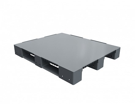 Поддон Дигрус сплошной пластиковый 1200х1000х150 на 3-х полозьях усиленный двумя трубами ПСП-120х100х15-УС/Д