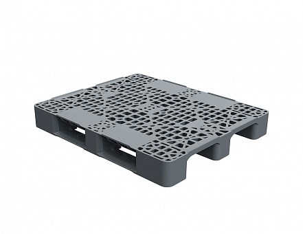 Дигрус Поддон перфор пластиковый 1200х1000x150 на 3-х полозьях серый арт ППП-120х100х15-3ПС/Д ППП-120х100х15-3ПС/Д