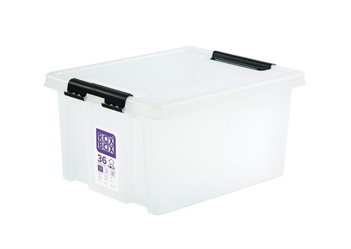 Дигрус Ящик Rox Box 500х390х255 с крышкой на клипсах прозрачный DBH36-П/Д DBH36-П/Д