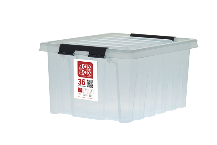Дигрус Ящик Rox Box сплошной 500×390×250 мм, объем 36 л  прозрачный RB36-П/Д RB36-П/Д