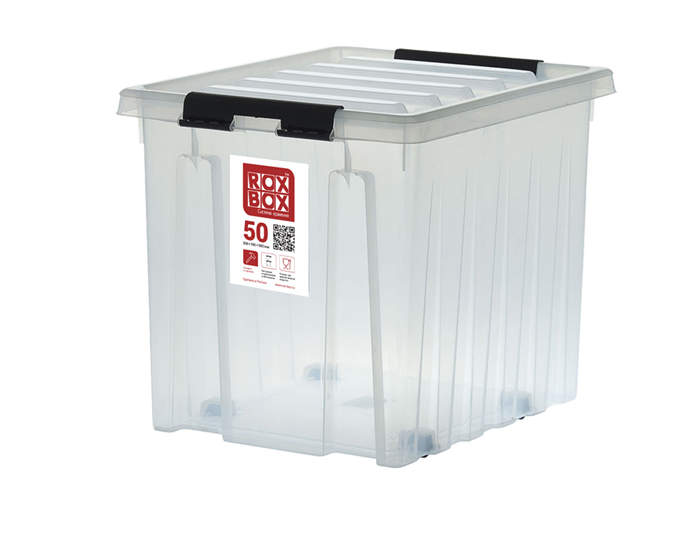 Дигрус Ящик Rox Box сплошной 500×390×390 мм, объем 50 л  прозрачный RB50-П/Д RB50-П/Д