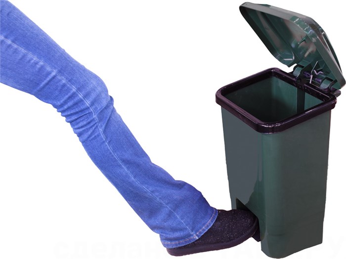 Дигрус Мусорный контейнер 30л с педалью и пакетодержателем зеленый К-30ПП-З/Д К-30ПП-З/Д