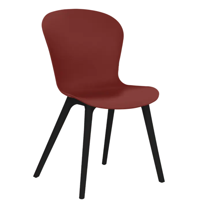 Стул ЛОФТ с пластиковыми ножками Бордовый 13752