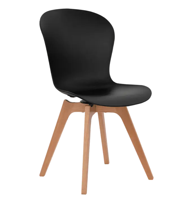 Стул ЛОФТ с деревянными ножками крутящийся Антрацит 13766