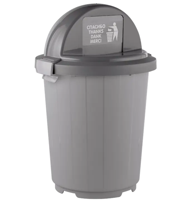 Бак 105л с крышкой-клавиша на колесах 13978