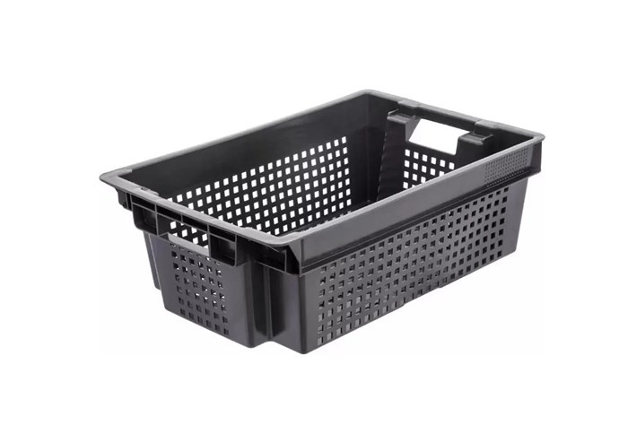 Ящик Дигрус 600х400х200 1,4кг. черный Я-60.40.20-Ч/Д (перфорированный) Я-60.40.20-Ч/Д