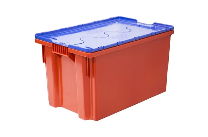Ящик Дигрус п/э сплошной 600х400х300 красный с синей крышкой Я/СПЛ-6430-КР-КРСКР/Д Я/СПЛ-6430-КР-КРСКР/Д