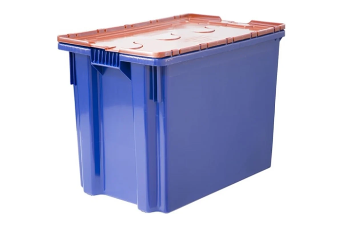 Ящик Дигрус п/э сплошной 600х400х400 синий с оранжевой крышкой Я/СПЛ-6440-КР-СОКР/Д Я/СПЛ-6440-КР-СОКР/Д
