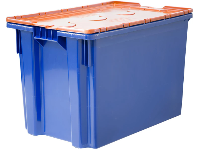 Дигрус Ящик сплошной 600х400х415 Safe Pro синий с оранжевой крышкой Я/СПЛ-6440Р-КР-СОКР/Д Я/СПЛ-6440Р-КР-СОКР/Д