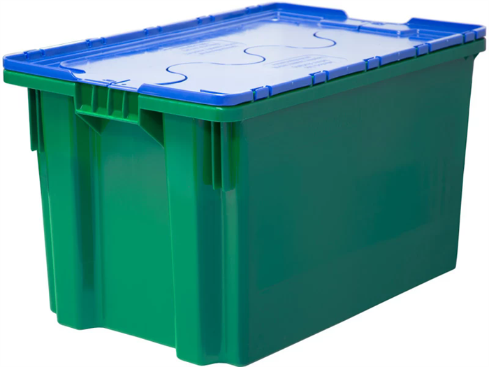 Дигрус Ящик сплошной 600х400х365 Safe Pro зеленый с синей крышкой Я/СПЛ-6435Р-КР-ЗСК/Д Я/СПЛ-6435Р-КР-ЗСК/Д