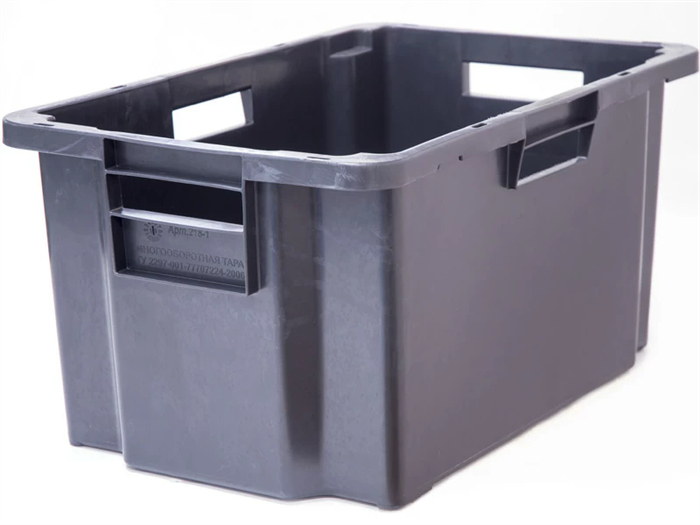 Дигрус Ящик сплошной 600х400х300 мм, объем 52 л.,чёрный ЯС-6430-Ч/Д ЯС-6430-Ч/Д