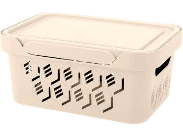 Дигрус Ящик для хранения перфорированный 270х190х120, объем 4.6л, бежевый  ЯП-Дел27.19.12-Б/Д ЯП-Дел27.19.12-Б/Д