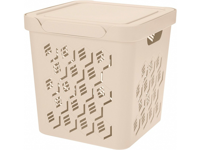 Дигрус Ящик для хранения перфорированный 286х286х286, объем 18л, бежевый ЯП-Дел28.28.28-Б/Д ЯП-Дел28.28.28-Б/Д