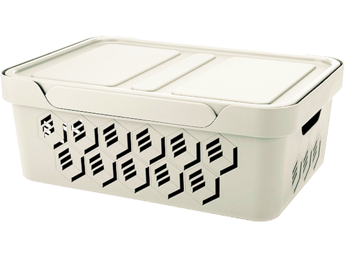 Дигрус Ящик для хранения перфорированный 380х276х140, объем 12л, бежевый ЯП-Дел38.27.14-Б/Д ЯП-Дел38.27.14-Б/Д