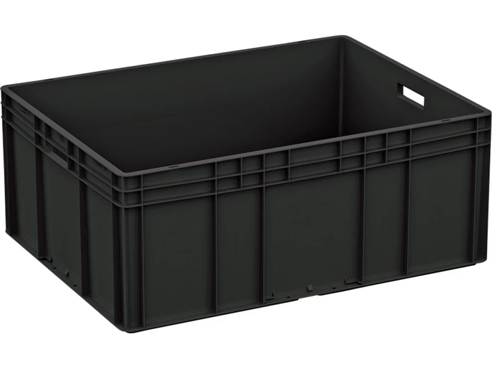 Дигрус Ящик сплошной 800х600х320 мм, усиленное дно, с ручками чёрный ЯС-ЕС8632.3R-Ч/Д ЯС-ЕС8632.3R-Ч/Д