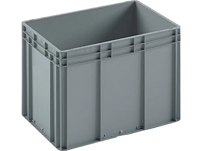 Дигрус Пластиковый ящик(евроконтейнер) 600х400х420 серый, с гладким дном ЯС-EC6442-С/Д ЯС-EC6442-С/Д