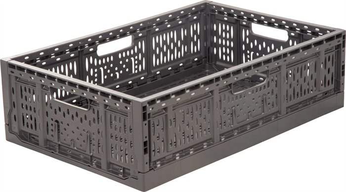Дигрус Ящик складной перфорированный 600х400х170, объём 40.8 серый ЯСП-Ф6417-Ч/Д ЯСП-Ф6417-Ч/Д