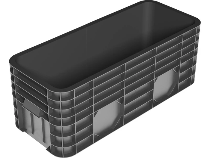 Дигрус Ящик сплошной 1200х500х455 мм, чёрный ЯС-120545-Ч/Д ЯС-120545-Ч/Д