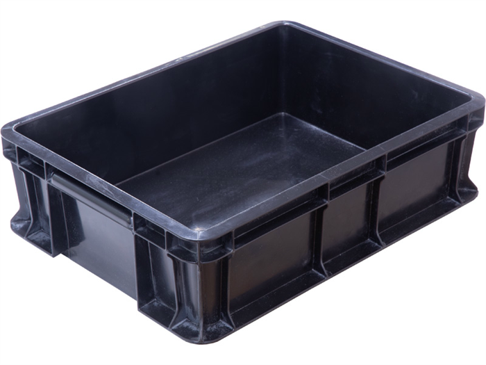 Дигрус Ящик п/э 400x300x120 мм сплошной, с внешней ручкой, антистатический черный ЯП-4312-АнтЧ/Д ЯП-4312-АнтЧ/Д